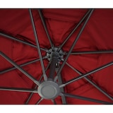 thumbnail of Zweefparasol HWC-A96, parasol, rond Ø 4m polyester/aluminium 27kg ~ bordeaux met voet