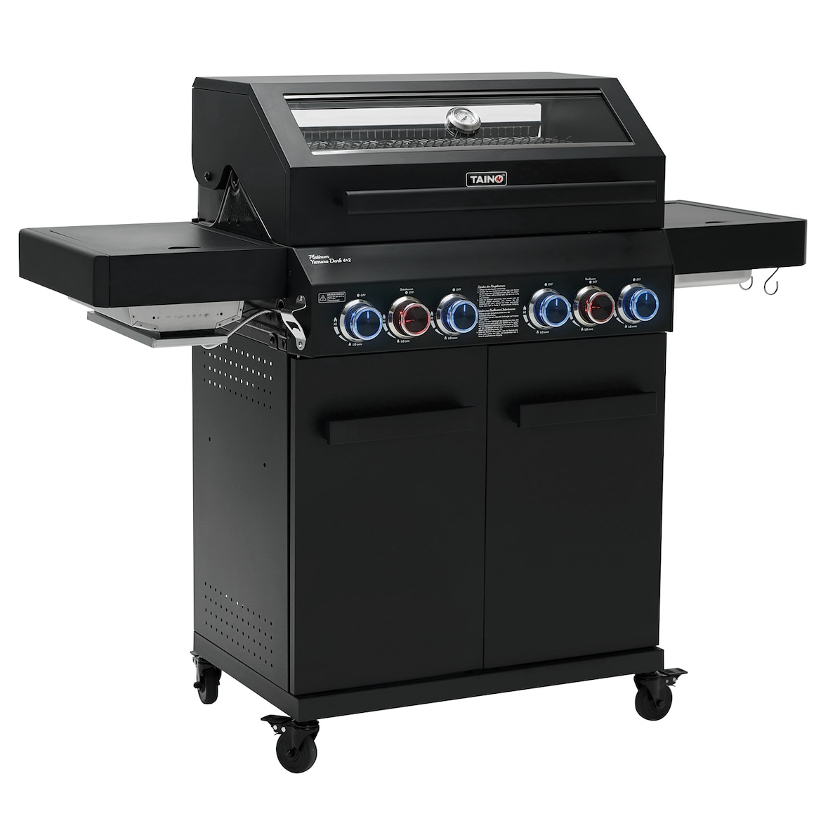 TAINO PLATINUM YAMARA DARK 4+2 Gasgrill Stahl 4 Brenner Sear-Burner Backburner