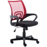 thumbnail of DELUKE® Bürostuhl Ergonomisch ZEOS Schreibtischstuhl mit Netzbespannung Höhenverstellbarer Drehstuhl Computerstuhl 120 kg Rot