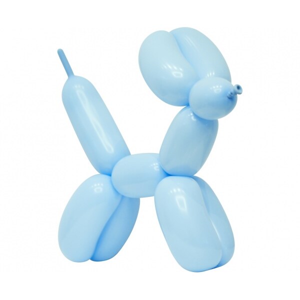 50 Modellierballons pastell hellblau