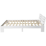 thumbnail of Merax Holzbett Doppelbett 140x200 aus Kiefernholz mit Lattenrost & Kopfteil für Schlafzimmer Weiß