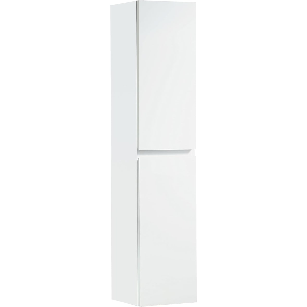 Alpenberger Hochschrank Schmal | Badschrank Hängend aus MDF&MFC | WC Badezimmerschrank mit 2 SoftClose Türen | Mehrzweckschrank Badezimmermöbel Weiss