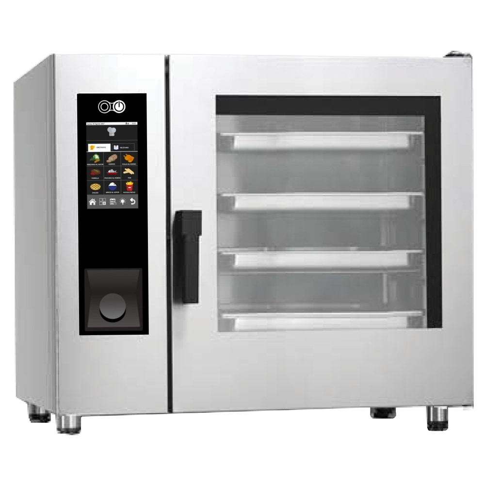 EURAST - Combi-gas oven met automatische reiniging voor 6 gn 2/1 - 1120x850x840 mm - 19 Kw + 400 W 230/1V - 41W2606R