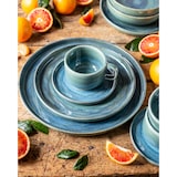 thumbnail of Gipfelstück Teller flach 28 cm 4er Set BLAU/GRÜN, postsicher, Serie TIEFER SEE