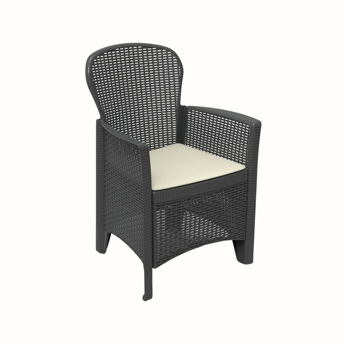 Ipae Progarden Poltrona da Giardino Folia Antracite 59x57x85,5cm