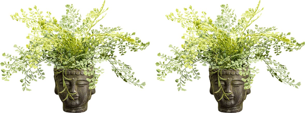 CREATIV green künstliche Pflanze Adianthumbusch, ca 35cm,  2er Set