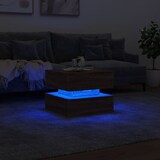 thumbnail of vidaXL Salontafel met LED-verlichting 50x50x40 cm bruin eikenkleur