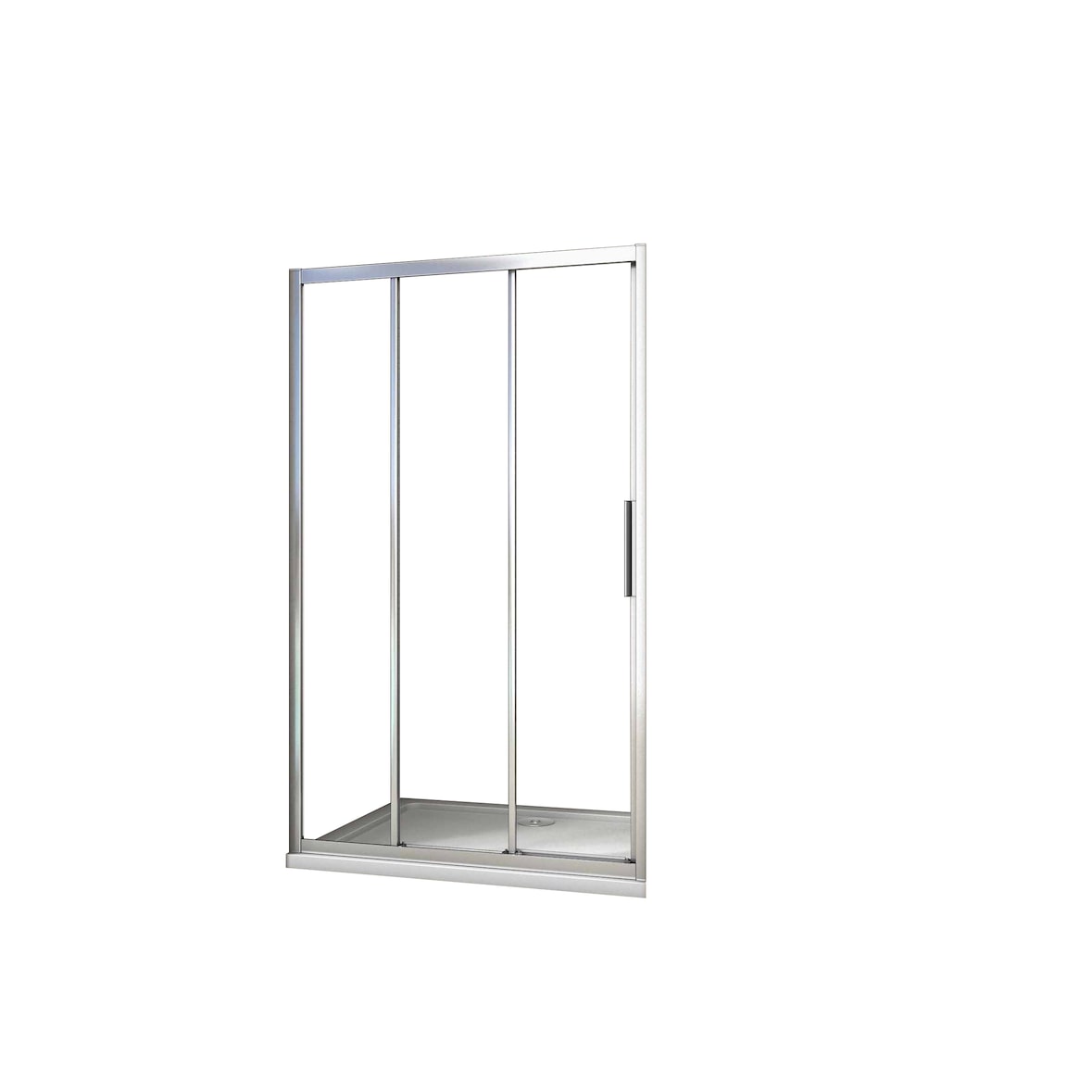 AICA Mampara de ducha corredera 3 hojas perfil cromado vidrio antical 6mm (1154-1200)x1950mm