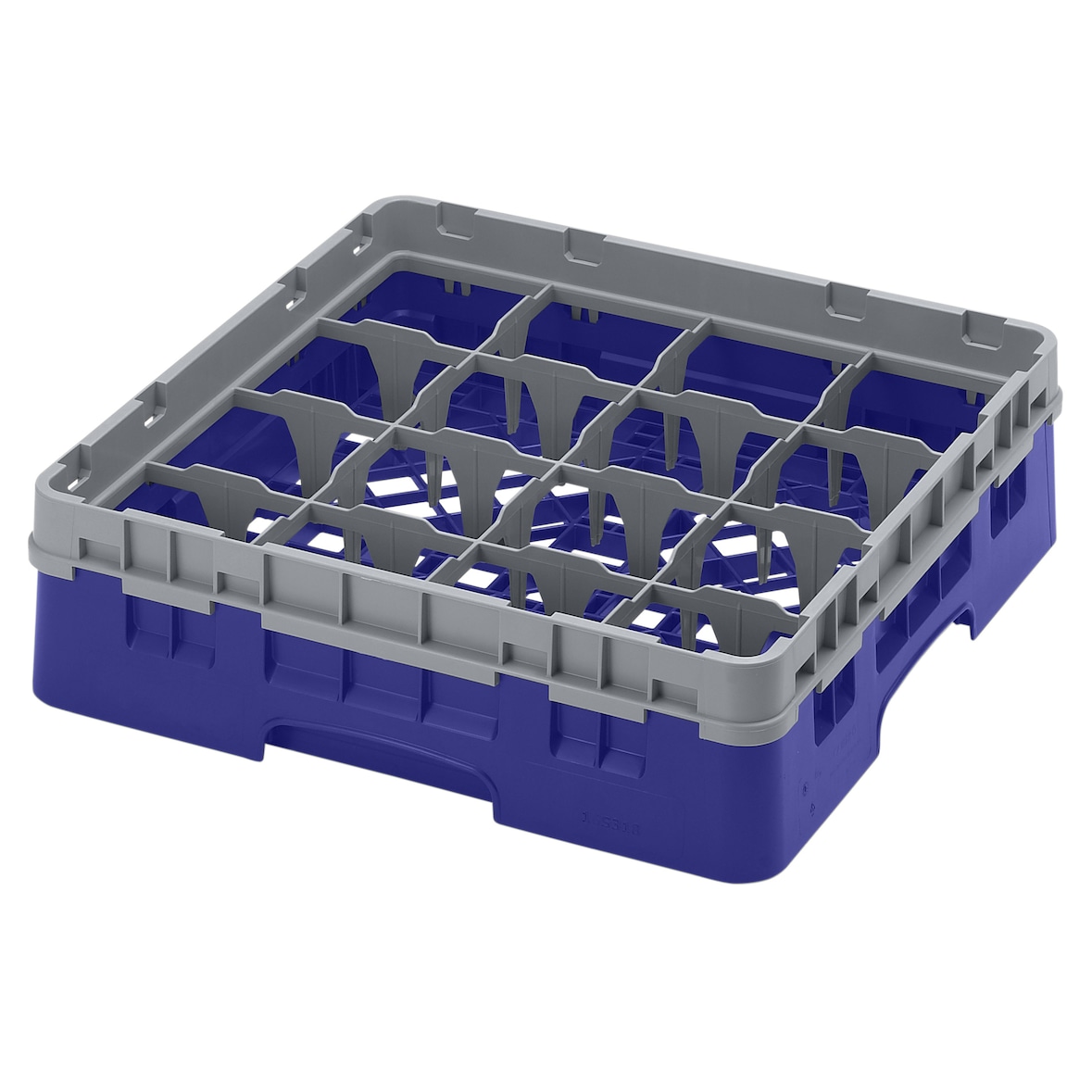CAMBRO - 16S318-186 - Casiers de lavage 16 comp. - 10,9 cm Ø máx. - Haut max 9,4 cm - 50 x 50 x 14,3 cm - Bleu Marine