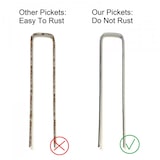 thumbnail of KIT 100 Estacas para Fixação de Redes de Ferro Galvanizado Anti-ferrugem 150 x 30 x 3 mm por Yelloo