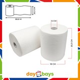 thumbnail of DayBays 180 Rollen Handtuchrolle Deluxe 2-lagig 360 Blatt Zellstoff Extra Weich Weiß