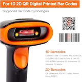 thumbnail of Barcode-Scanner 1D 2D QR 3 in 1 - Wireless Bluetooth USB Wired mit Ständer/Halterung HW0001  1 Stück