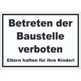 thumbnail of Betreten der Baustelle Schild schwarz-weiß A4 (210x297mm)