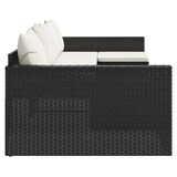 thumbnail of vidaXL 2-tlg. Garten-Lounge-Set mit Kissen Schwarz Poly Rattan