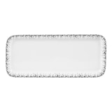 thumbnail of Plat à cake Boréalis gris 37 cm -  Blanc Rectangulaire Porcelaine Table Passion 37.00x15.00 cm