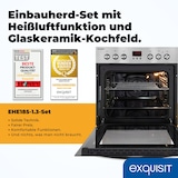 thumbnail of Exquisit Herd-Set, 58 Liter, Backofen mit 9 Funktionen, Kochfeld mit 4 Zonen, Umluft, Heißluft, Grill, Timer, Energieeffizienz A, EHE185-1.3