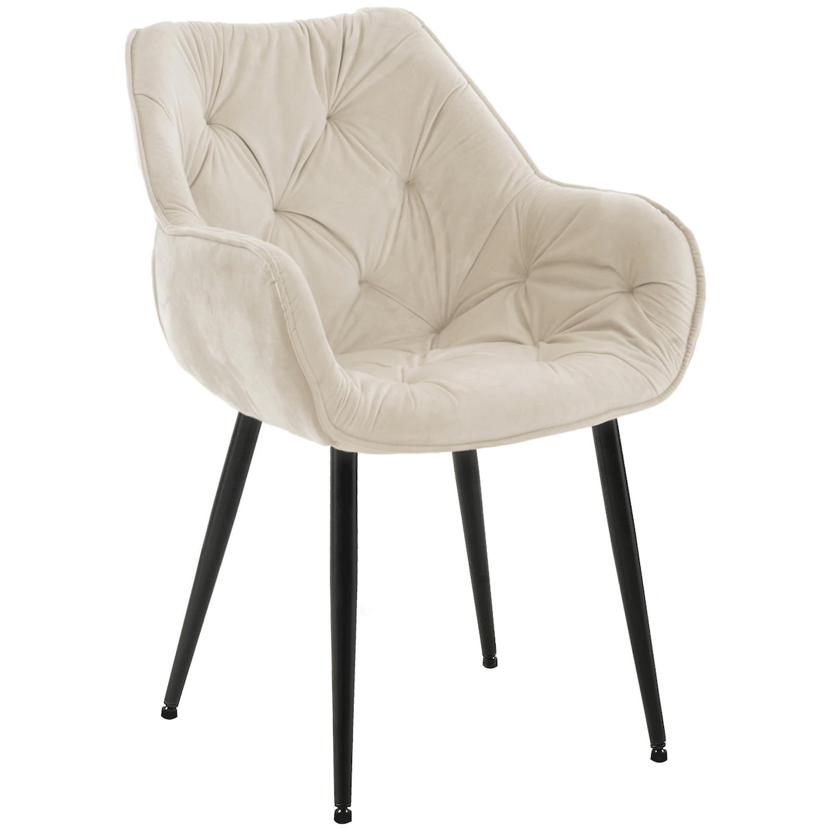 Stuhl Tanna Samt creme