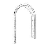 thumbnail of Relaxdays Rosenbogen Blatt, HxBxT:226x144x36,5cm, Rankhilfe & Torbogen für Kletterrosen, Eisen, 6 Heringe, schwarz