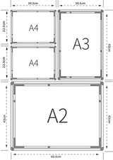 thumbnail of Wandmontierter LED-Leuchtkasten für Menü- und Werbeanzeigen, geeignet für Restaurants, Cafés und Geschäfte, Silber A2【CBWQ-A2485】