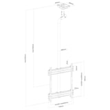 thumbnail of KIMEX - Soporte de techo para TV 65"-75" Modo Vertical, Altura 225 cm, Negro