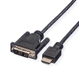 thumbnail of ROLINE Monitorkabel DVI (18+1) - HDMI, M/M, zwart, 1 m