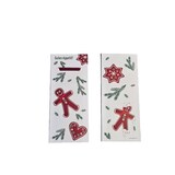 thumbnail of 520 Bestecktaschen Serviettentaschen Weihnachten weiß 85x200mm Papier inkl. Serviette Bordeaux 33x33cm 2lg