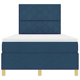 thumbnail of vidaXL Boxspringbett mit Matratze mit Kopfteil Blau 120 x 200 cm Stoff
