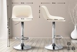 thumbnail of CHEFGASTRO 2er Set Barhocker ACAPULCO Kunstleder Chrom HxBxT 86x42x46cm Kunstleder Creme Barstuhl