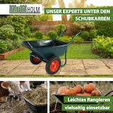 thumbnail of 2-Rad Schubkarre 100 L 160 kg Gartenschubkarre Lufträder Stahlfelge kippsicher Kunststoffwanne