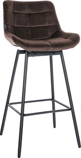 thumbnail of Barhocker VISEN - Samt Braun 49x56x105 cm | Barstuhl Mit Lehne Drehbar Tresenhocker Tresenstuhl Kneipenhocker Kneipenstuhl