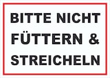 thumbnail of Bitte nicht streicheln und füttern Schild streicheln füttern verboten A0 Rückseite selbstklebend