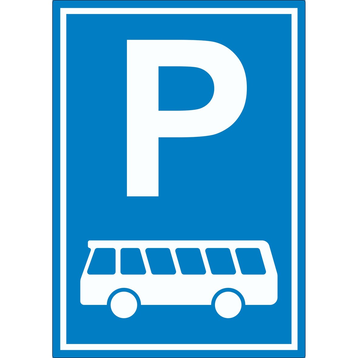 Reisebus Bus Parkplatz Aufkleber A0 (841x1189mm)