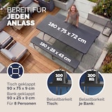 thumbnail of Casaria Bierzeltgarnitur 180 cm Klappbar 1x Campingtisch 2x Campingbank 3 tlg Festzeltgarnitur