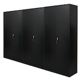 thumbnail of PROREGAL Mega Deal 3x Flügeltürenschrank ELEPHANT Metall Aktenschrank abschließbar 180x80x40cm Stahl 4 Ebenen Stahlschrank Schwarz