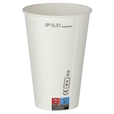 thumbnail of 200x Kaltgetränkebecher Pappbecher weiß mit CE Eichstrich 300 ml