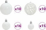 thumbnail of vidaXL Weihnachtskugel-Set mit 300 LEDs 120 pcs Weiß Kunststoff