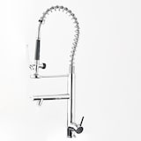 thumbnail of Grifo de ducha de níquel cepillado con mezclador de agua caliente y fría