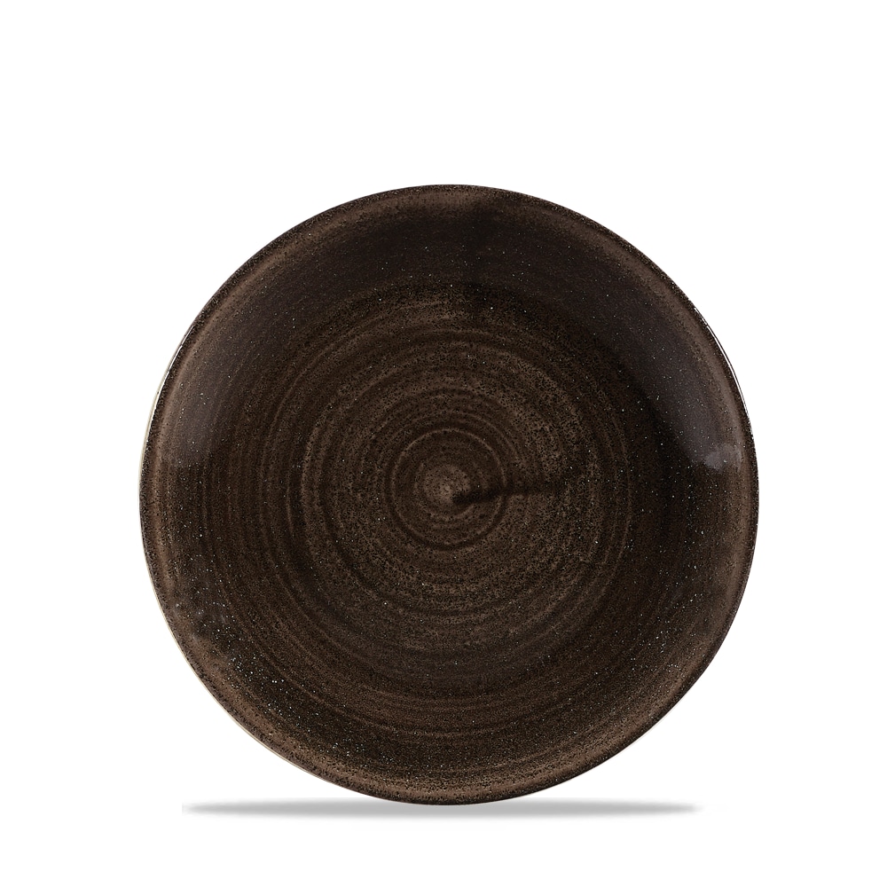 Churchill Super Vitrified Stonecast Patina Iron Black Flache Coup Teller, 16,5 cm, 12 Stück