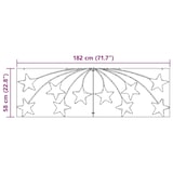 thumbnail of vidaXL Kerstster met 432 LED Multikleur 180 x 57 cm PVC