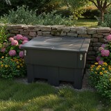 thumbnail of Coffre de rangement 300l avec grenouillères - plast'up rotomoulage - GRIS