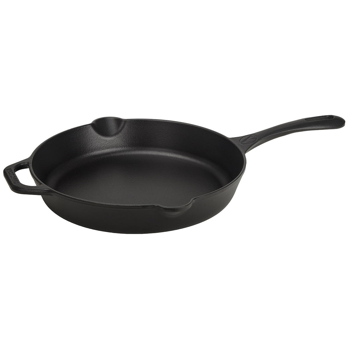 Victoria Frigideira de Ferro Fundido Esmaltado de 25 cm, Adequada para Indução, Fogo, Churrasqueira, Forno, VIC-36270, Preto