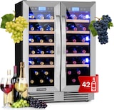 thumbnail of Klarstein Vinovilla 42 Twin Built-In Duo Weinkühlschrank 2 Zonen 126l 42 Fl Glas Edelstahl