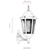 thumbnail of Aplique de Pared Exterior en color Negro 28x23x47cm WellHome Baikal