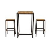 thumbnail of METRO PROFESSIONAL Tavolo da bar Modano, legno di acacia/acciaio, 70 x 70 cm, quadrato, marrone/nero