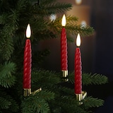 thumbnail of LED Baumkerzen TWIST 10 gedrehte Baumkerzen mit Clip kabellos Fernb rot