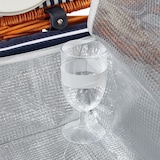thumbnail of tectake Cesta de picnic USEDOM para 4 personas, con compartimento refrigerante y accesorios - marrón - 405191