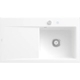 thumbnail of Villeroy&Boch Spülbecken mit Abtropffläche links, Subway Style 50 Stone White 90x51cm, Keramik, Excenterbetätigung