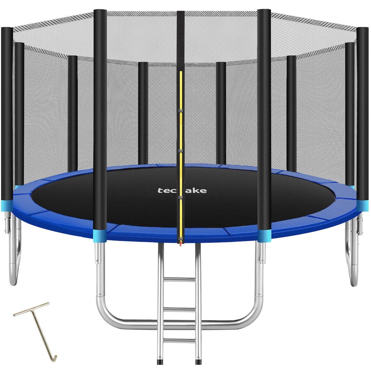 TecTake GmbH tectake Trampolin Garfunky mit Sicherheitsnetz Schwarz/Blau