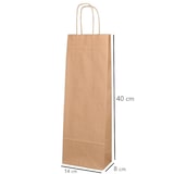 thumbnail of DeinPack Umweltschonende Papier Tragetaschen 25 x braune Papier Tüten 14 x 8 x 40 cm
