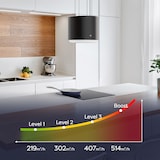 thumbnail of CIARRA A+ 550m³/h Inselhaube Freihängend Dunstabzugshaube WiFi App Touch 4 Stufen Booster Umluft VM4838B